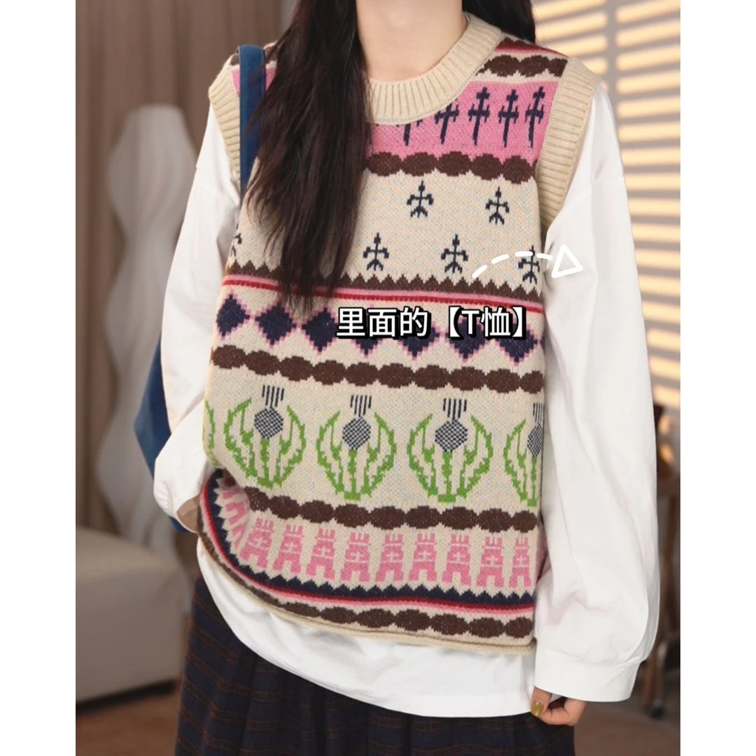 圆圆不定时浮力 【小灯T】单件宽松长袖T恤 YY 5982