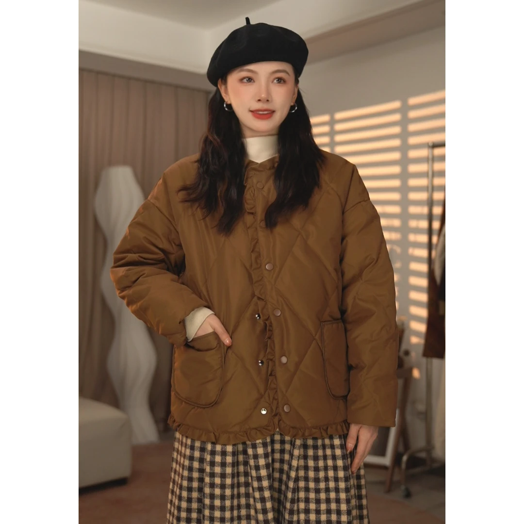 圆圆 【姜饼铺】花边款羽绒服 YY 6583