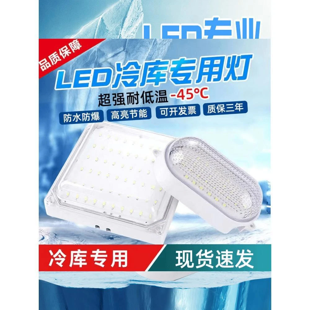 LED冷库灯防潮灯防爆三防灯10W20W浴室澡堂防水灯冰库灯