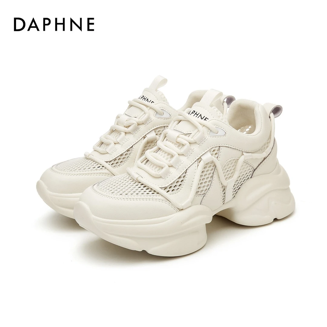 Daphne/达芙妮老爹鞋新款时尚夏网面透气女鞋厚底百搭防滑运动鞋