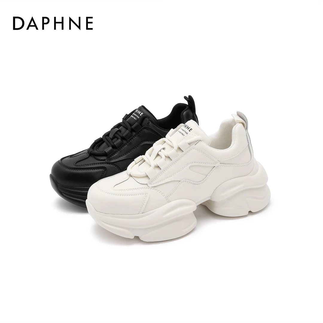 Daphne/达芙妮2025春夏舒适女鞋老爹鞋新款厚底增高运动休闲鞋子