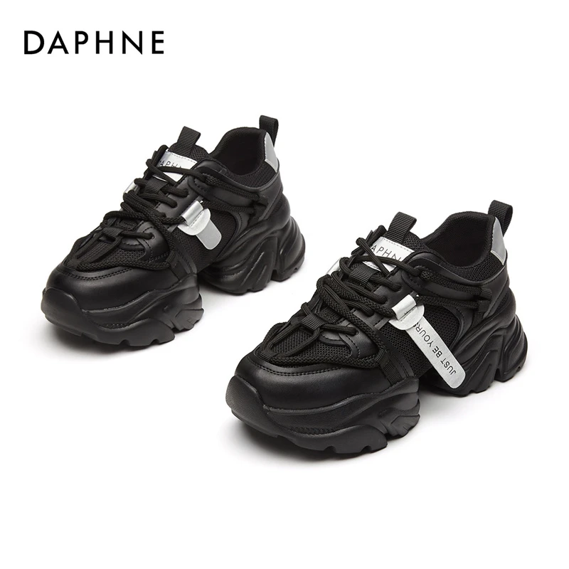 Daphne/达芙妮老爹鞋女新款百搭夏季透气运动时尚休闲系带女鞋子