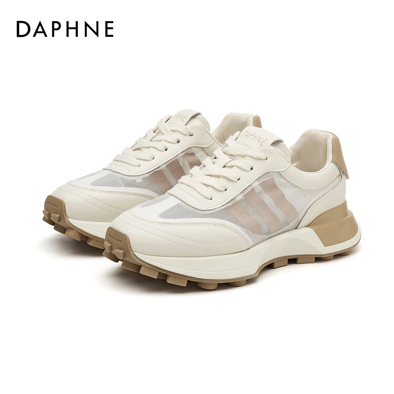 Daphne/达芙妮舒适阿甘鞋新款夏季时尚网面透气潮流百搭运动女鞋