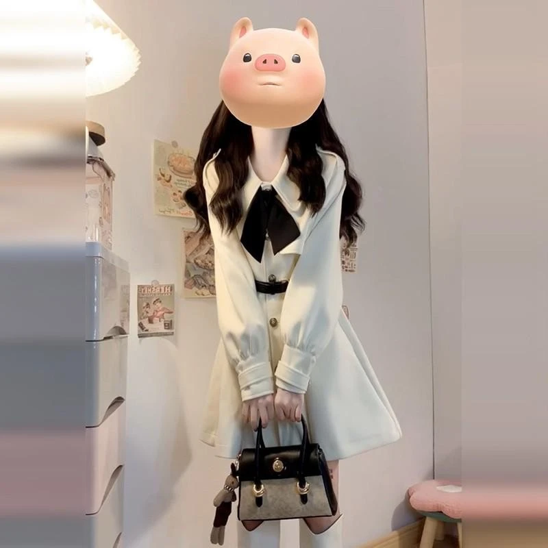 法式长袖气质连衣裙子女早春季2025新款小香风富家千金高级感穿搭