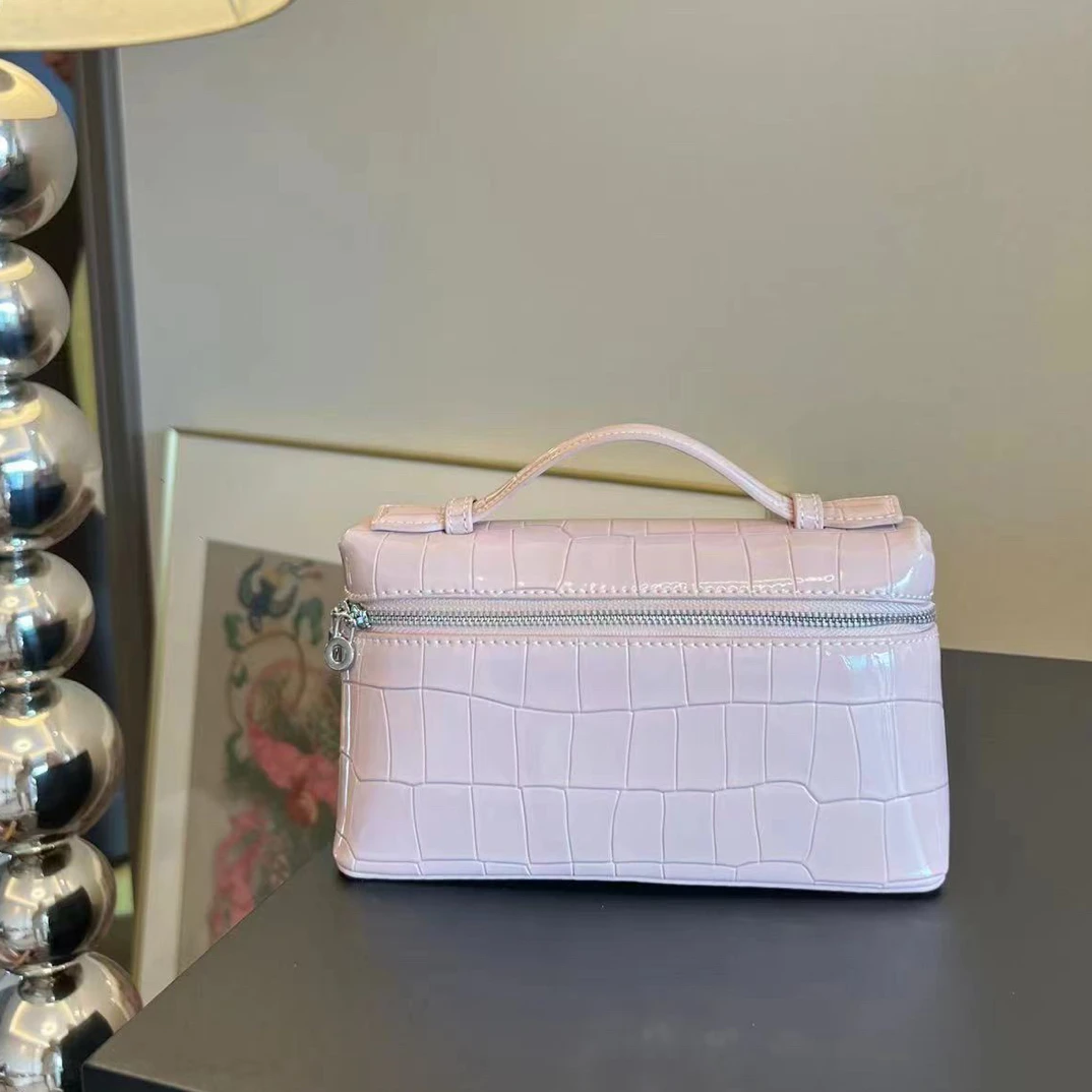 百搭盒子包鳄鱼纹手提单肩包斜挎包休闲女士经典潮流饭盒包时尚