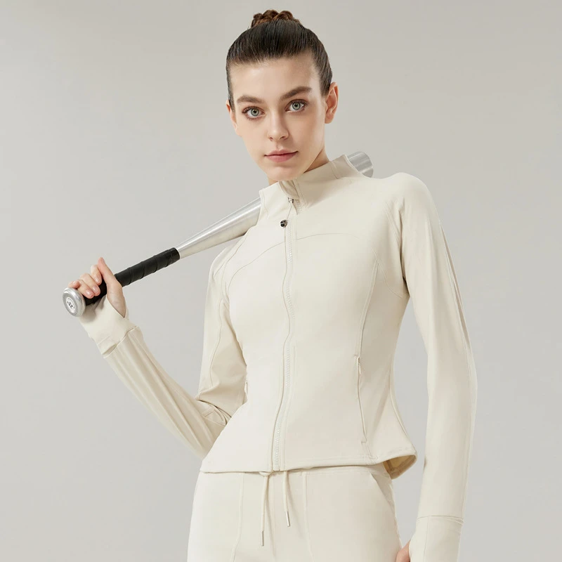 高级感瑜伽服上衣女长袖跑步健身运动外套普拉提健身服速干衣秋冬