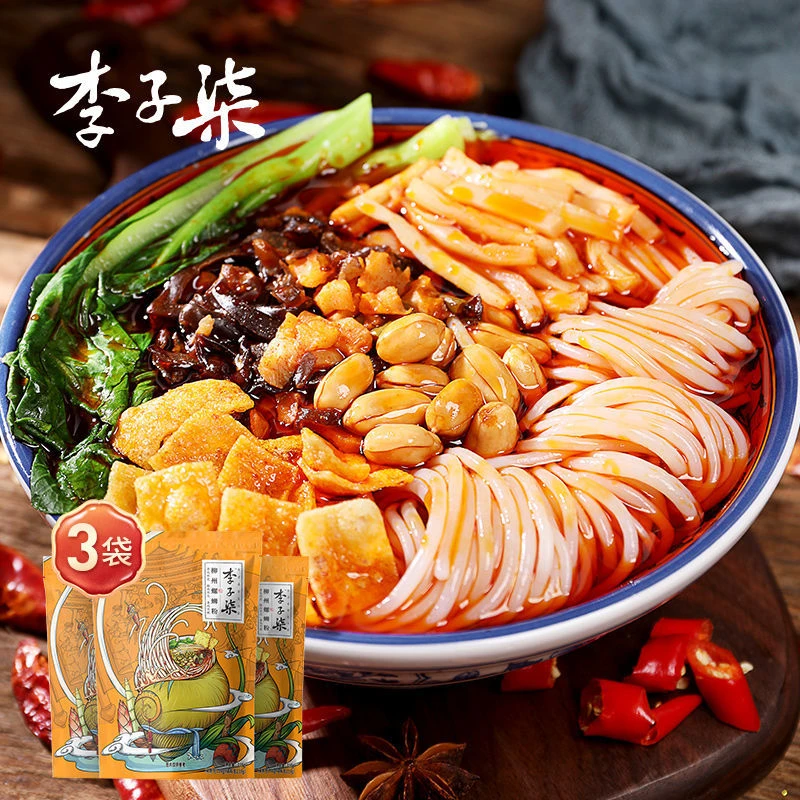 李子柒螺蛳粉广西特产柳州辣味鲜香速食螺蛳粉酸爽嗦粉330g/袋
