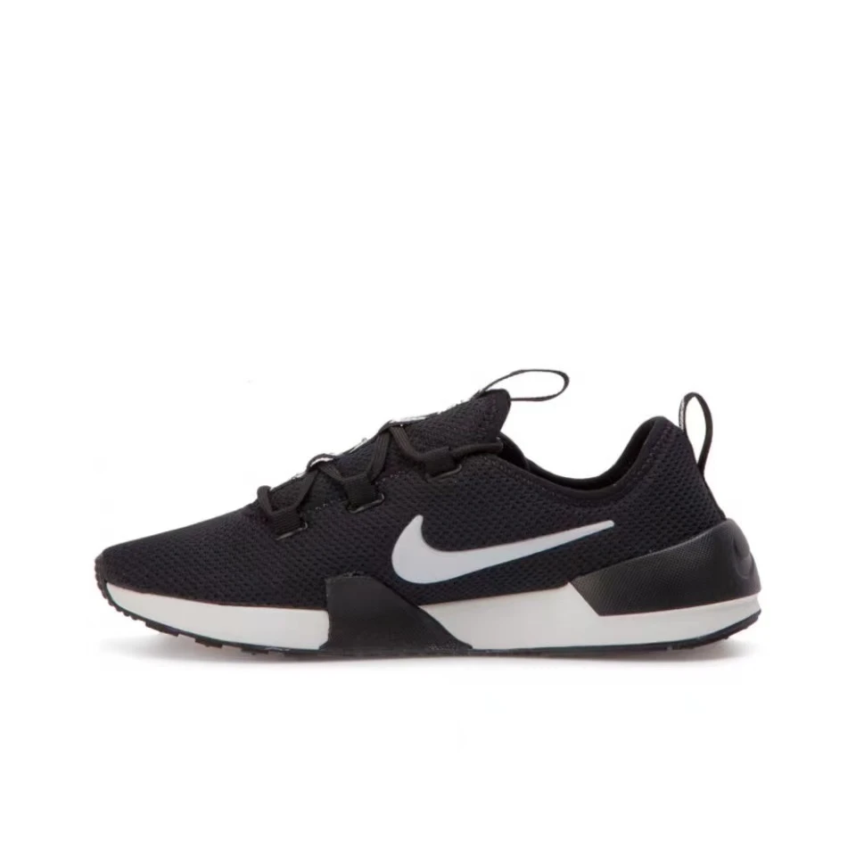 NIKE/耐克女款网布织物减震防滑低帮生活休闲鞋黑白 030