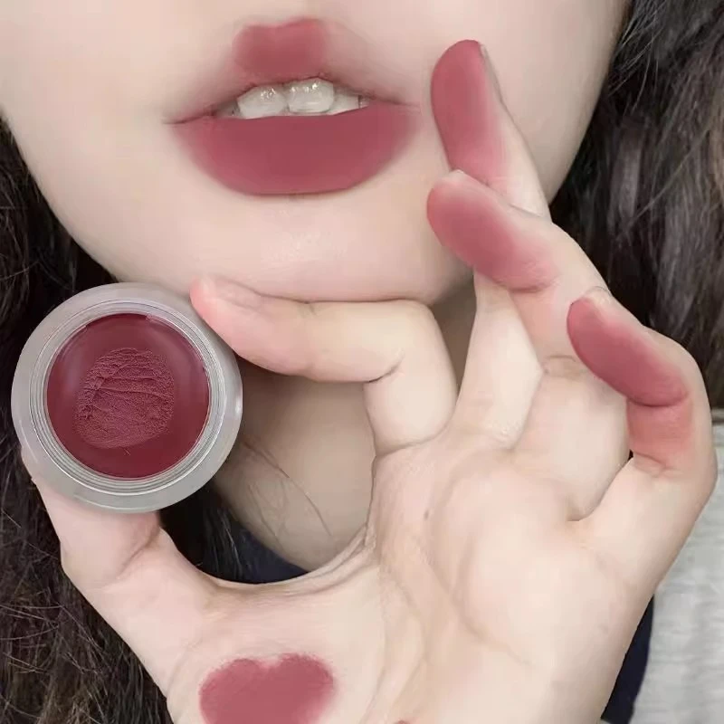 【送唇刷】罐装唇泥哑光雾面丝绒不易掉色唇颊两用唇釉素颜提气色