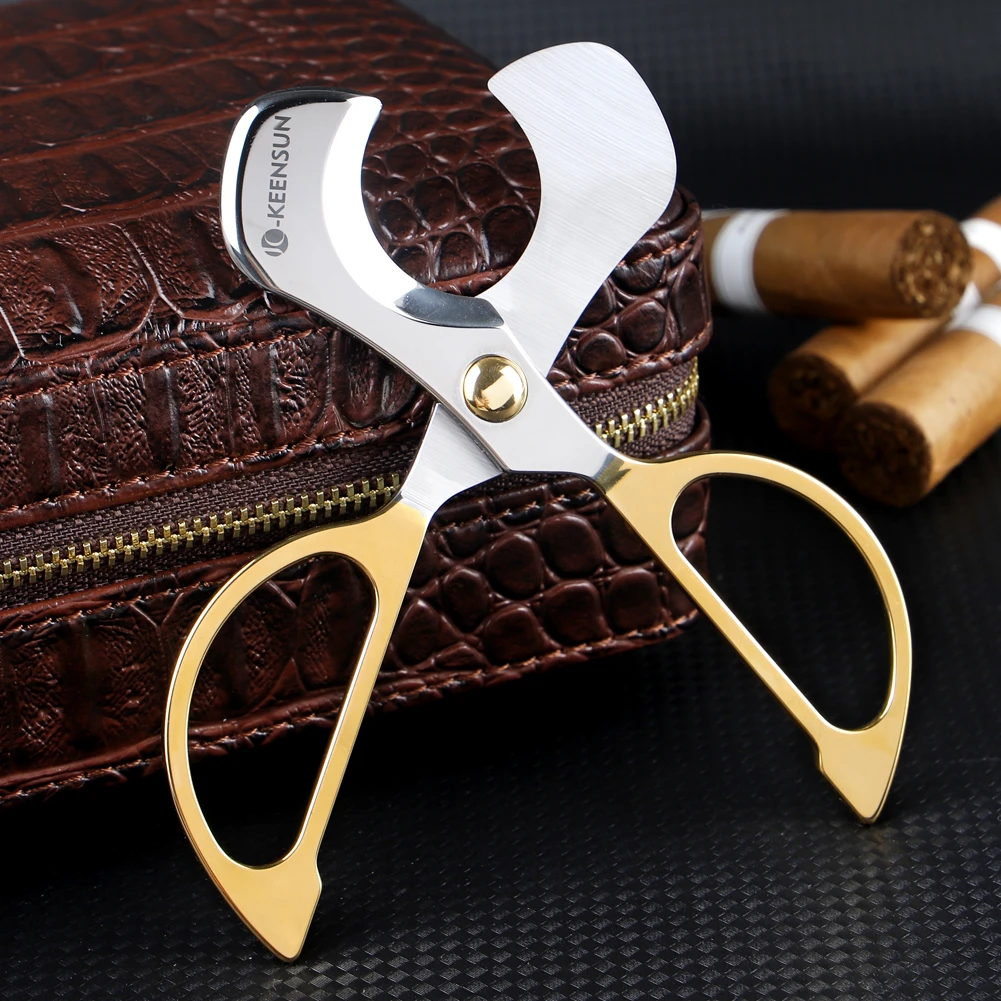 KEENSUN茄神雪茄剪刀雪茄居家烟具420J2不锈钢刀刃便携式雪茄刀