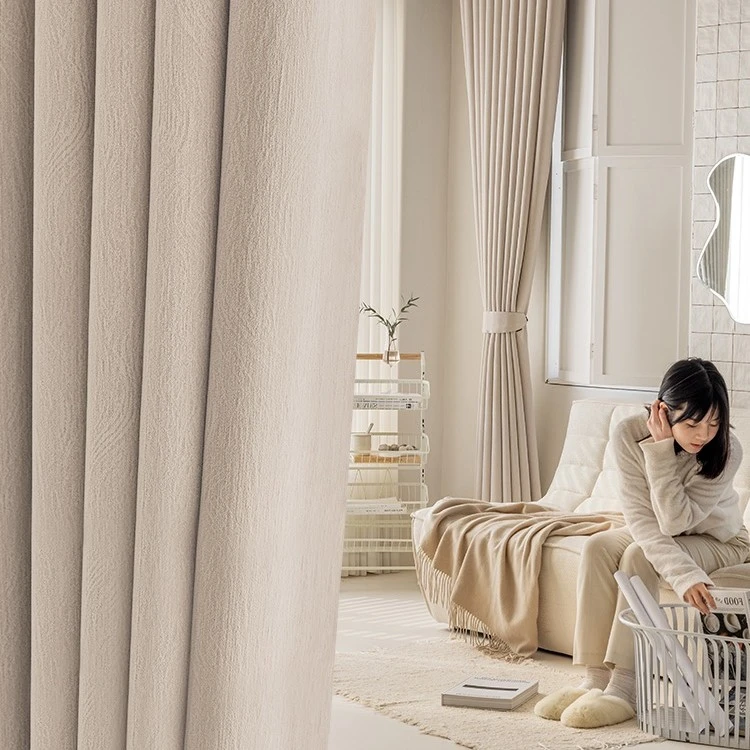 慕斯羊绒雪尼尔ins提花窗帘现代轻奢遮光窗经典加厚浪漫精美搭配