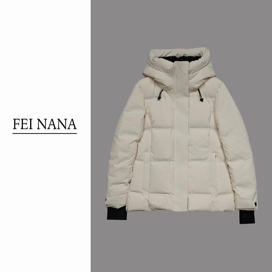 【NY简约连帽】2024冬季新款宽松时髦气质简约连帽羽绒服102606