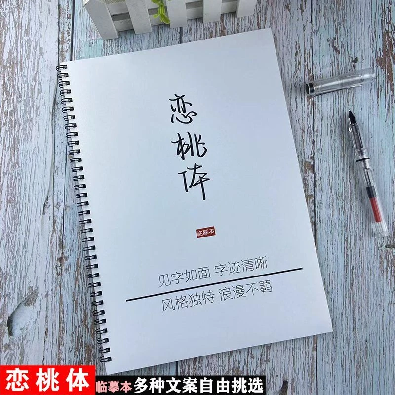 恋桃体手写字帖男女学生央视文案摘抄飞鸟集人民日报金句临摹练字