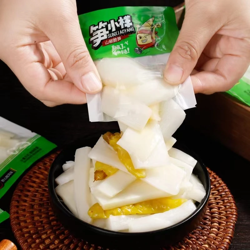 笋小样山椒脆笋尖泡椒竹笋开袋即食笋片子小包装网红酸辣零食小吃