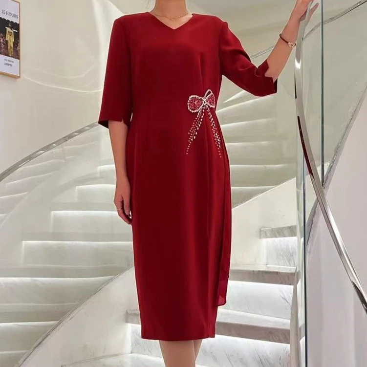 Z喜婆婆妈妈系列连衣裙礼服显瘦气质婚宴1309