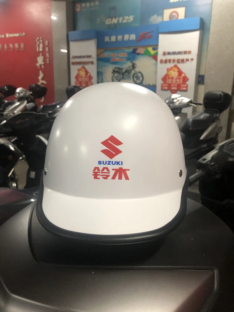 正版豪爵白色经典款头盔 男女四季通用豪爵安全帽头围可调节大小