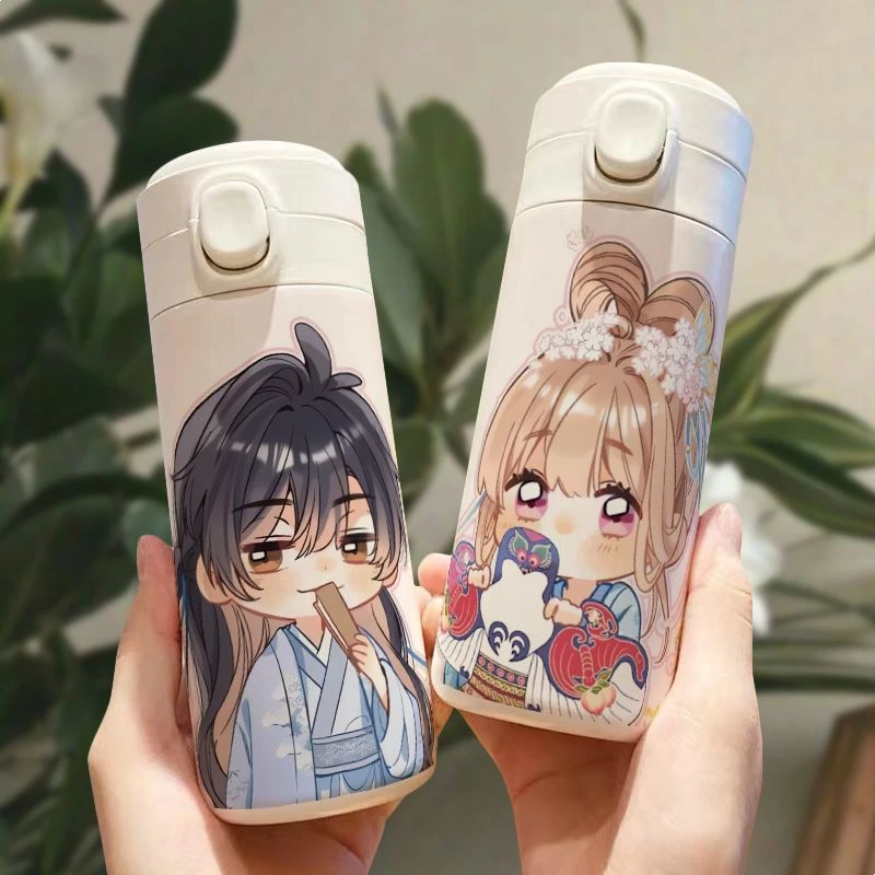 中国风可爱偷偷藏不住保温杯轻便携带ins高颜值水杯子不锈钢水壶