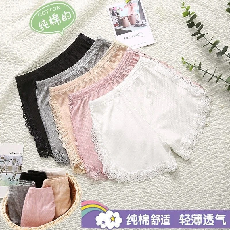 儿童安全裤防走光夏季薄款棉质平角女孩保险宝宝短裤宽松女童打底
