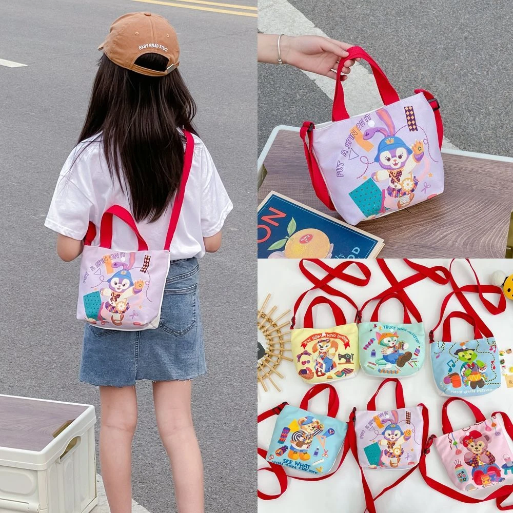 新款儿童帆布包单肩可爱卡通儿童斜挎包韩版女童小布包小女孩包包