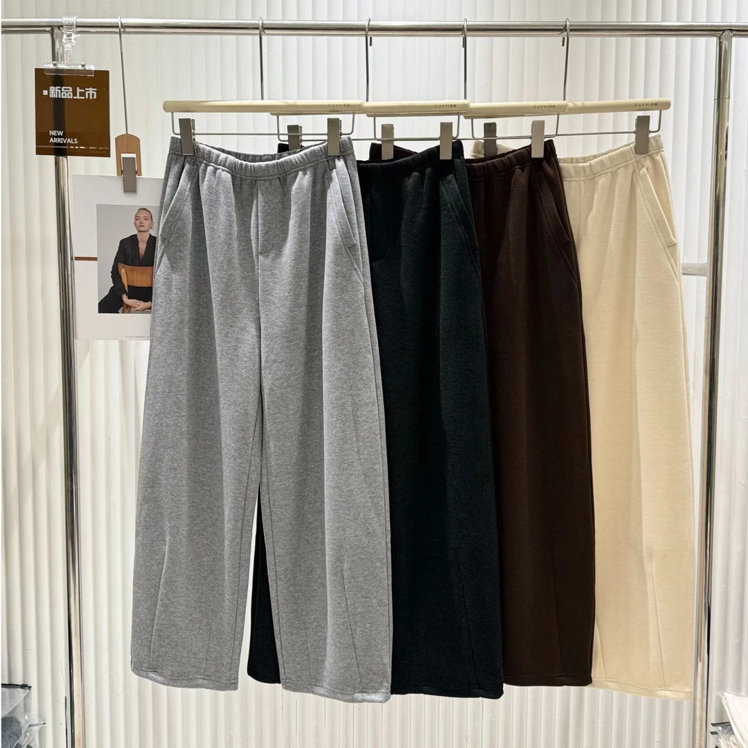 朵儿定制 松紧腰显瘦百搭奶奶裤 休闲慵懒长裤IA22