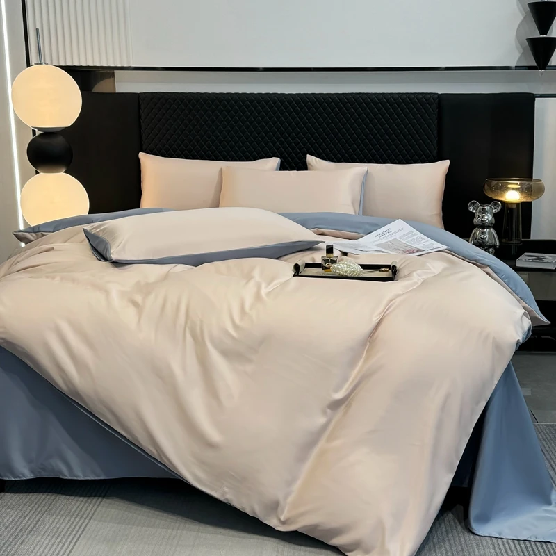 轻奢凉感丝夏凉被四件套，床笠款薄款凉感空调薄被可机洗