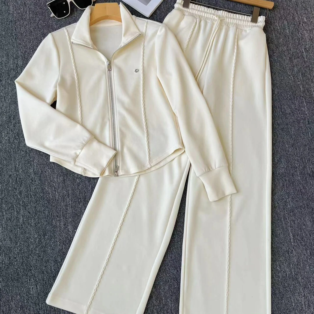 南塘小主  拉链修身  设计款卫衣套装显瘦运动高腰百搭