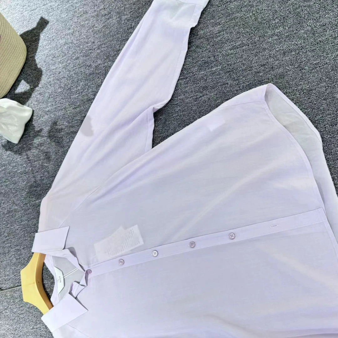 南塘小主亲肤紫色衬衫气质时尚休闲