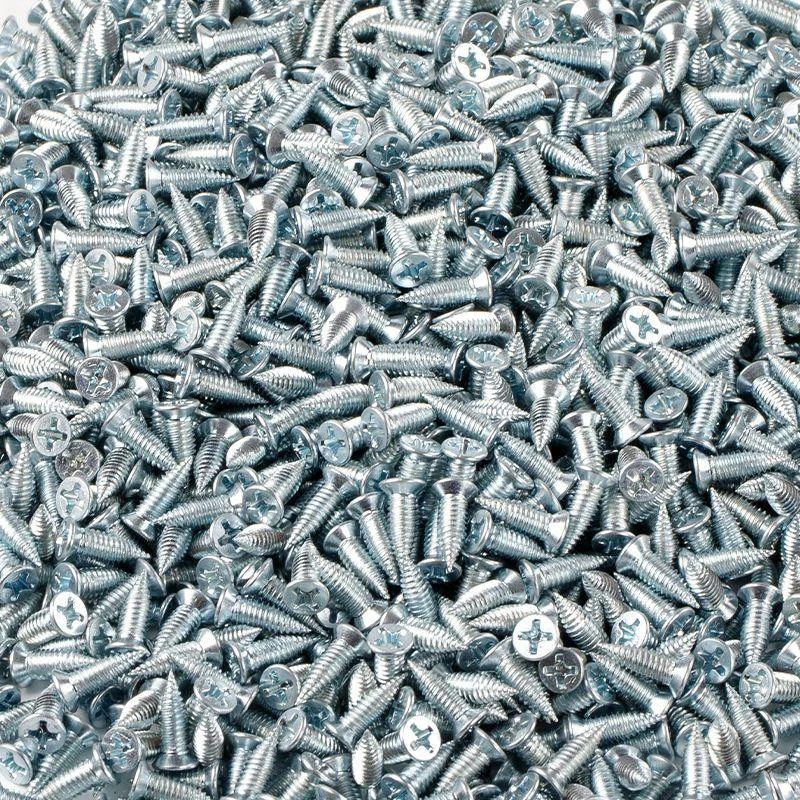 轻钢龙骨专用镀锌螺丝钉平头螺丝钉高强度自攻螺丝钉子电镀白色