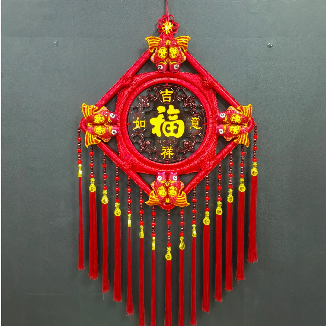 【F故宫红】特大号立体民族风中国结玄关挂饰过年紫禁城M45F