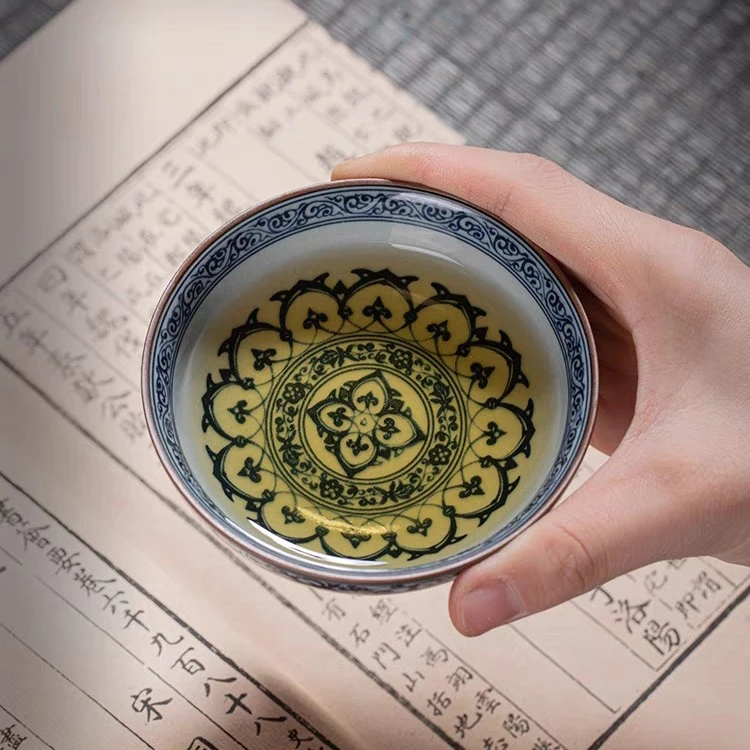 景德镇老陶泥宝相普洱杯主人杯