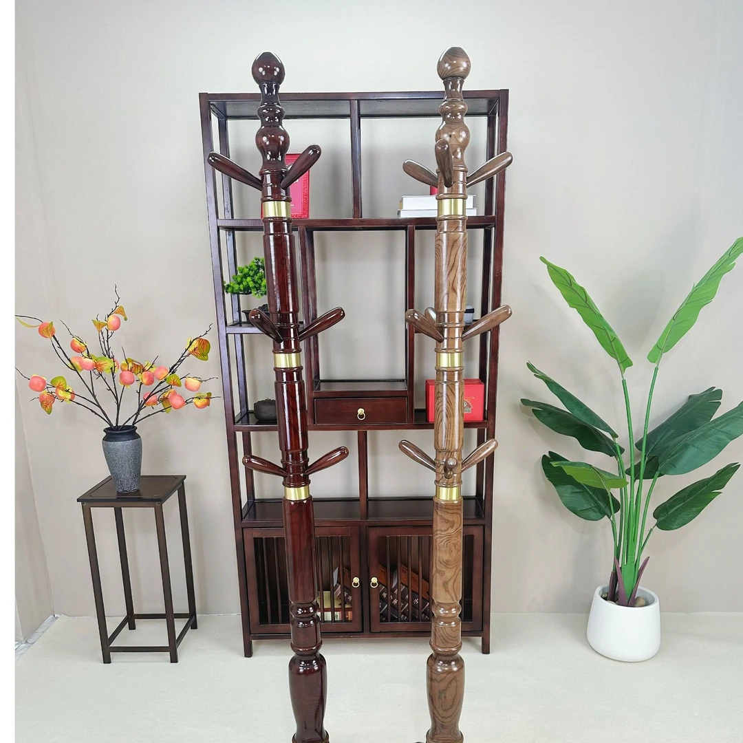 白蜡木全材实木大气高端落地卧室客厅办公室主卧落地衣帽架美式