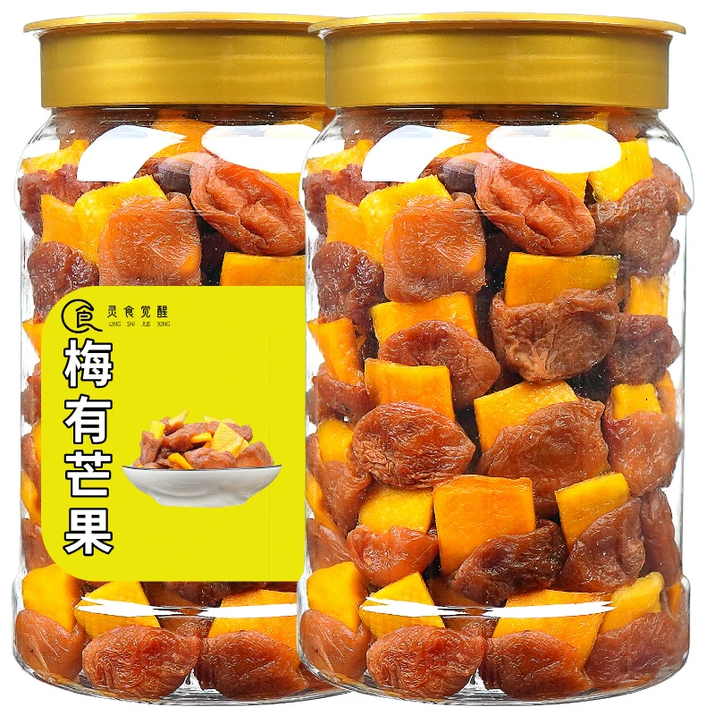 青梅夹芒果干酸甜话梅子肉无核解馋休闲果脯蜜饯零食梅有芒果新鲜