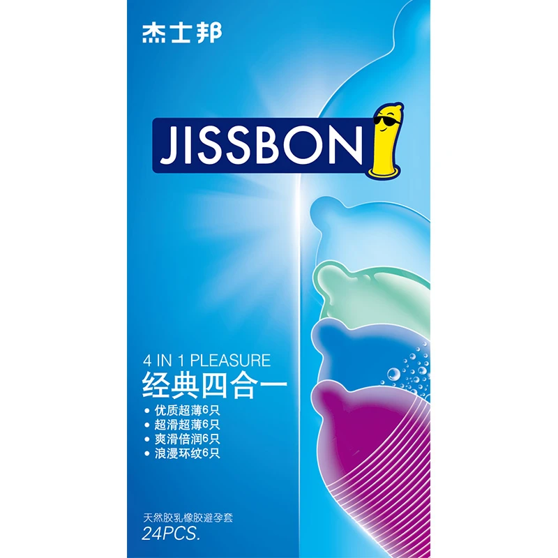 jissbon/杰士邦经典四合一超薄24只男用天然胶乳橡胶避孕套 01