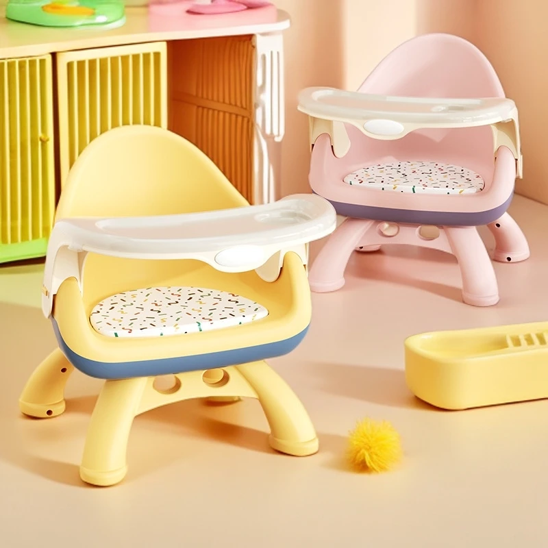 婴儿童靠背座椅子宝宝吃饭桌叫叫椅餐椅小板凳家用塑料凳子多功能