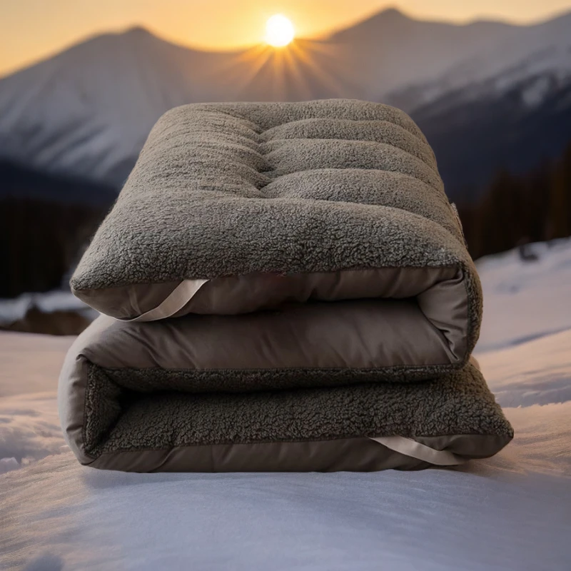 可折叠宿舍单人加厚羊羔绒床垫软垫被家用床褥子垫子租房专用学生