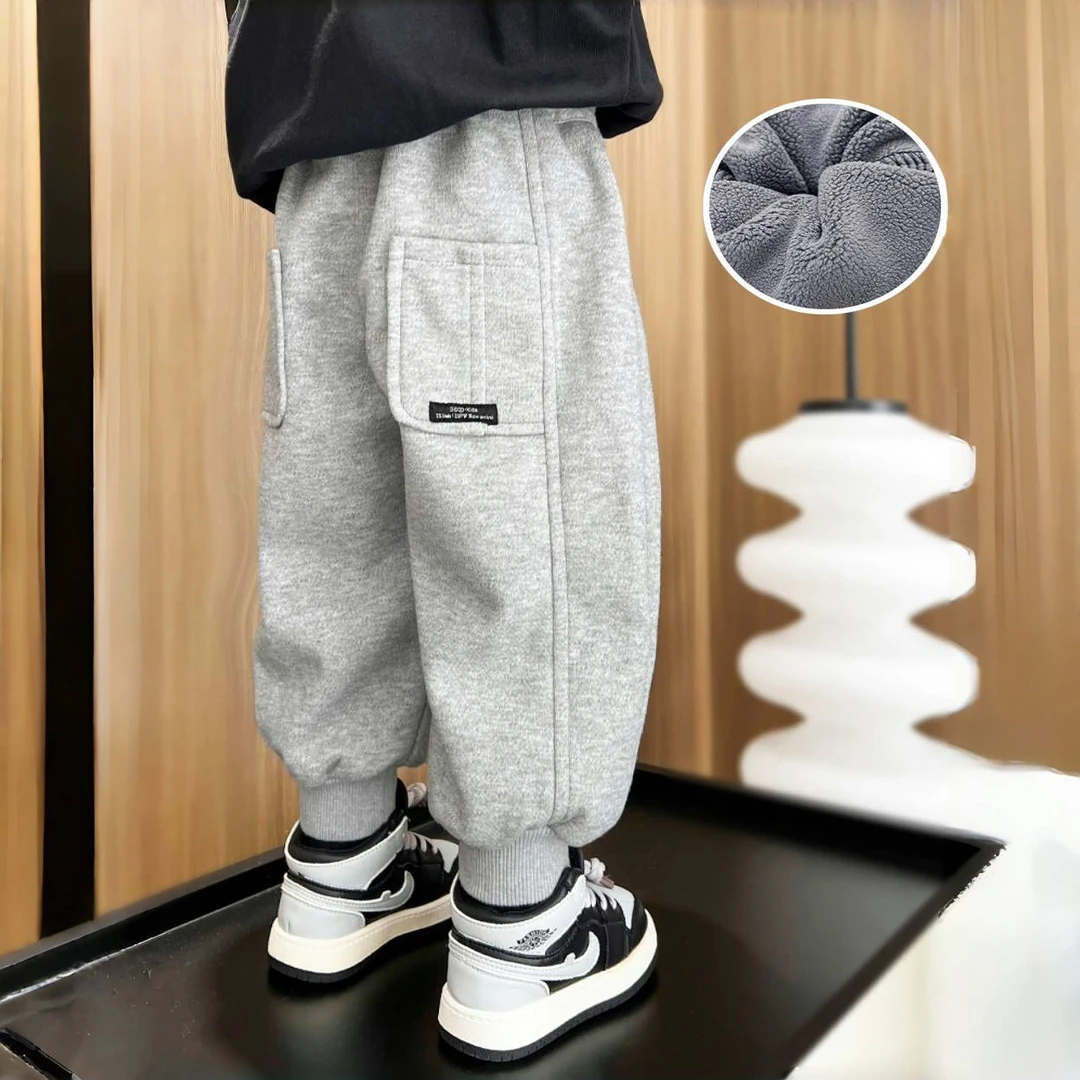 男童裤子秋季秋冬季新款儿童休闲裤2025宝宝一体绒男童卫裤冬