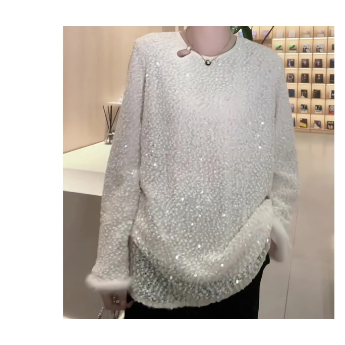 法式气质衬衫春季2025秋冬新款今年流行爆款高级感亮片减龄上衣女