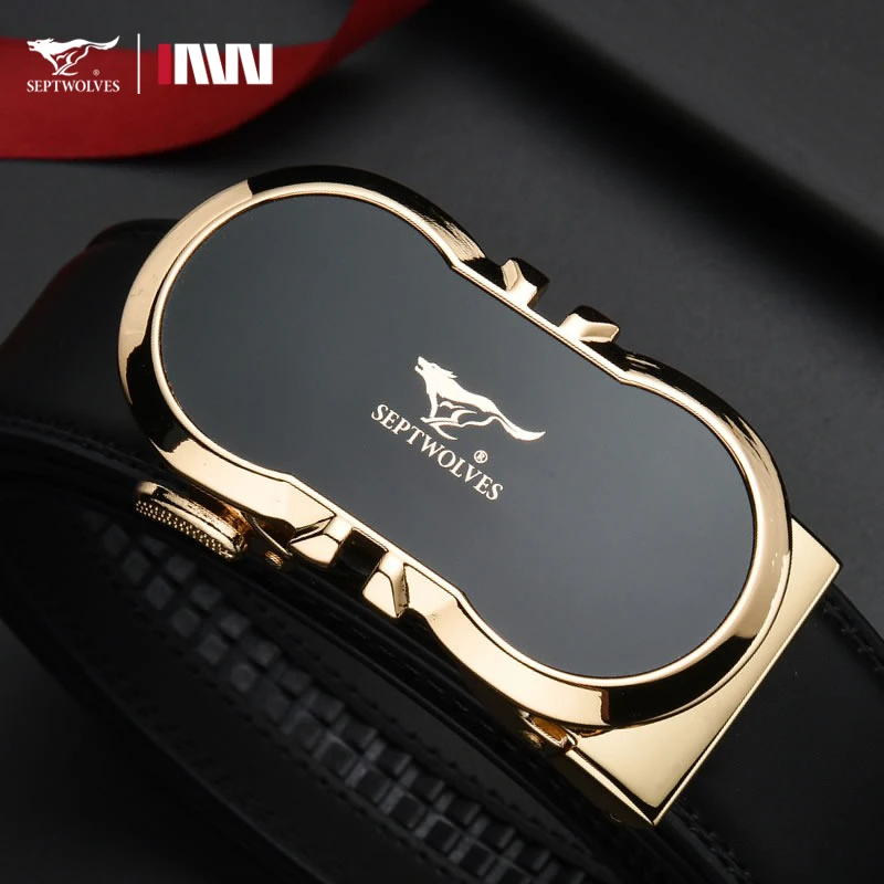 七匹狼男士皮带真皮自动扣腰带2025新款父亲礼物牛皮商务男款裤带