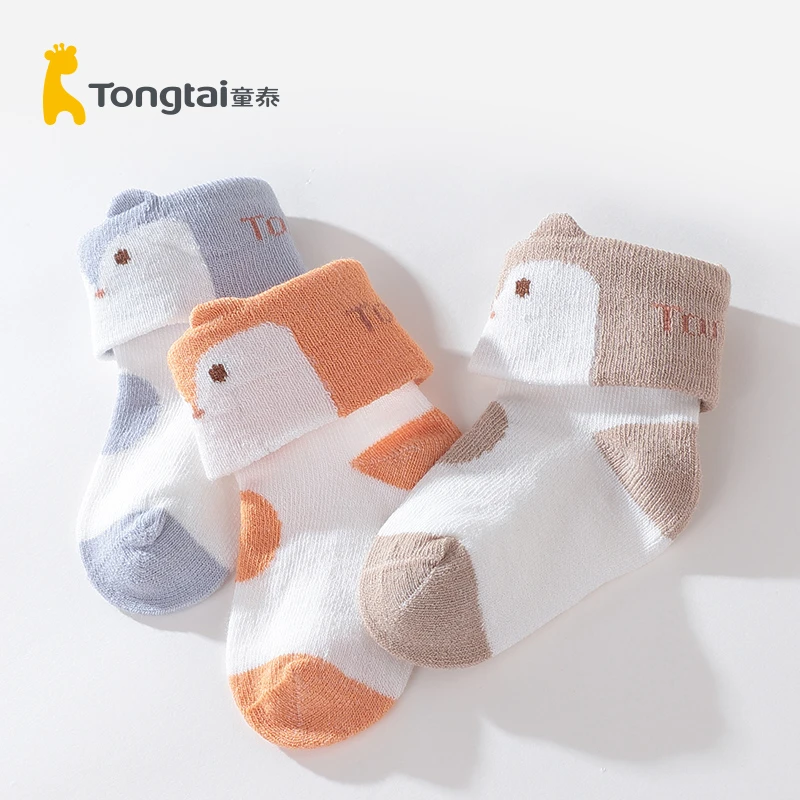 Tongtai/童泰3双装】春秋透气薄款儿童袜婴儿袜新生婴新生儿宝宝