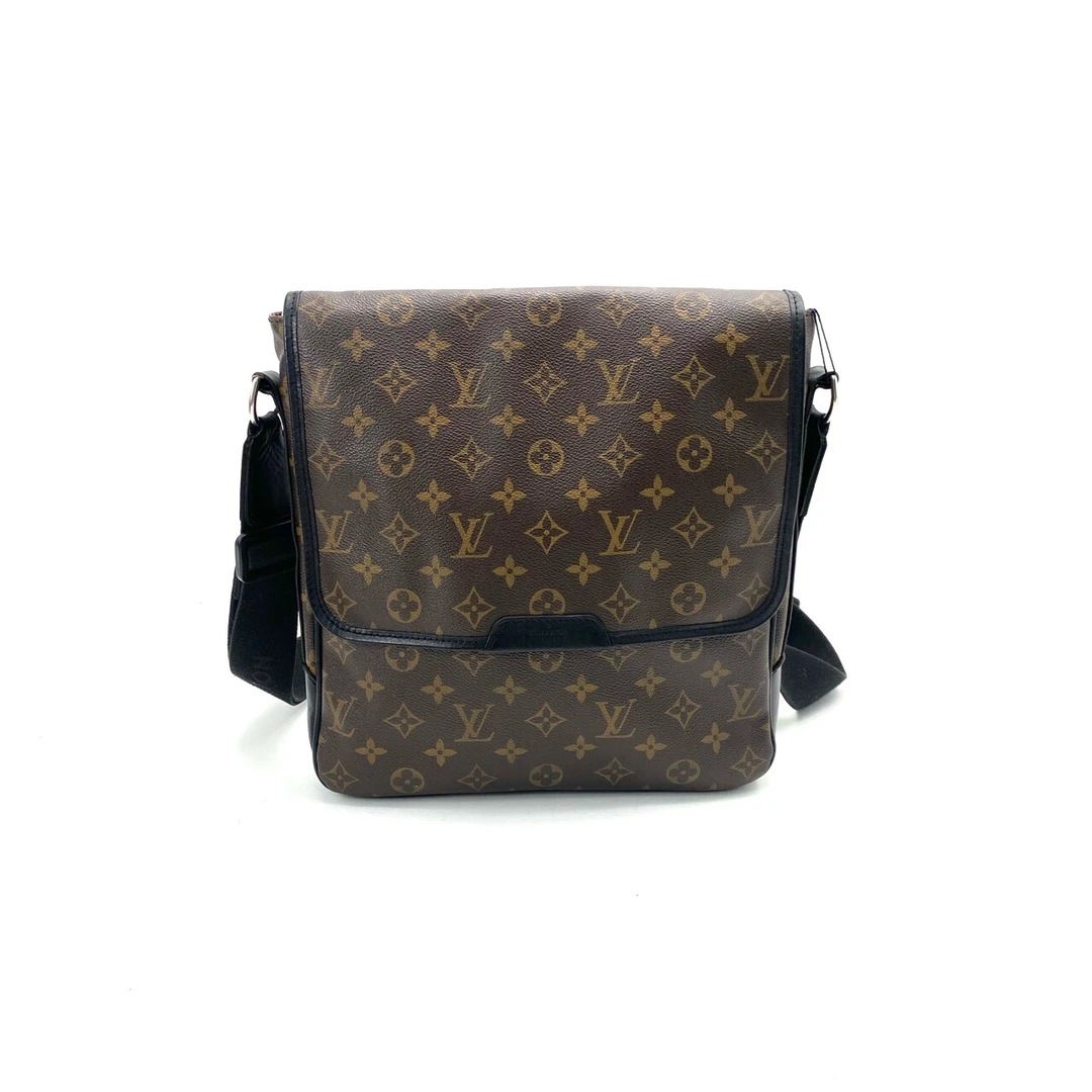 95新 LouisVuitton/路易威登 98新 棕老花翻盖邮差包 尺寸27/29