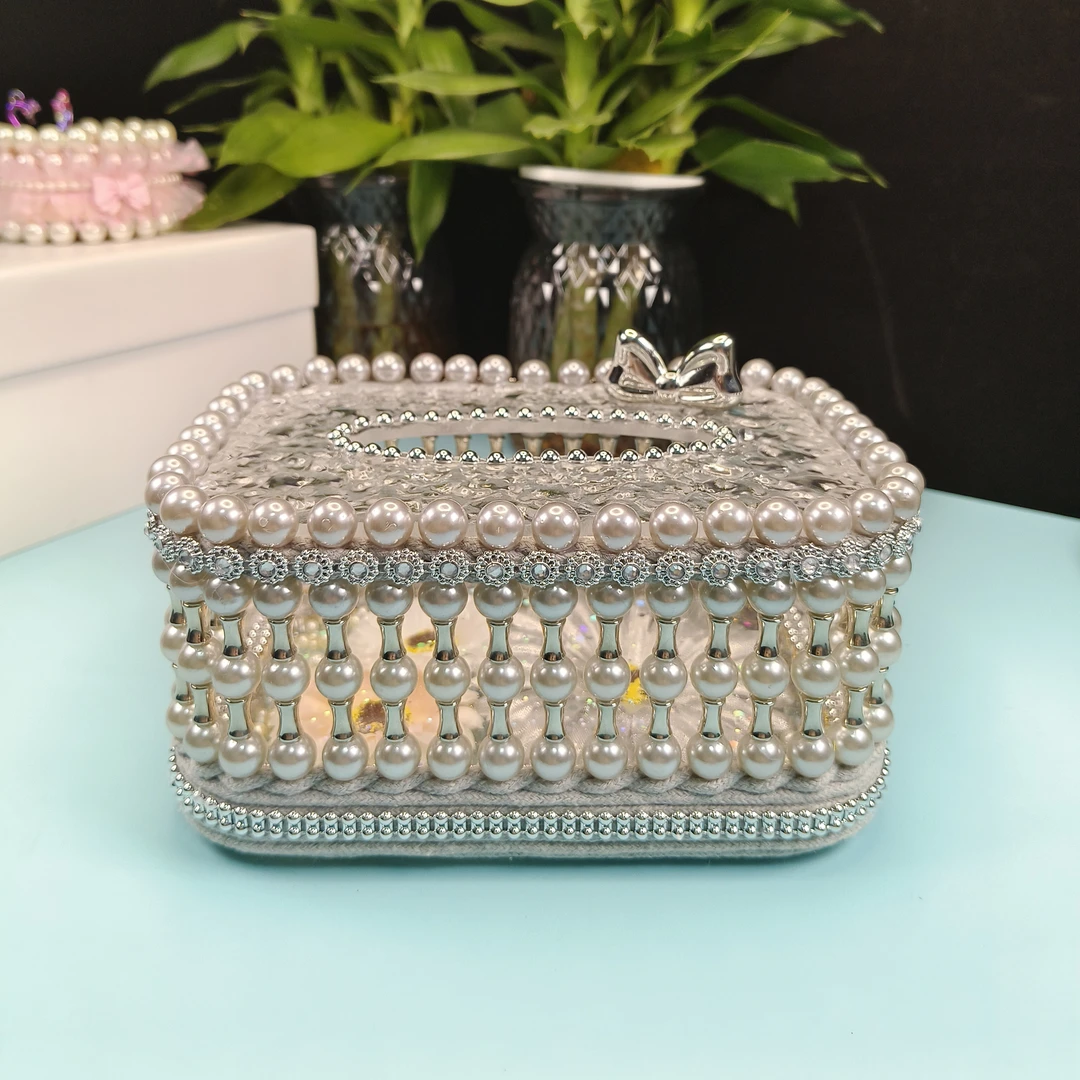 【清库成品】手工穿珠 圆形八角爱心糖果盒 饰品收纳方糖