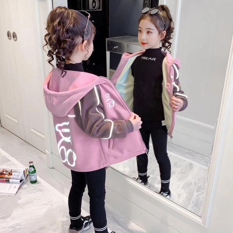 【爆款推荐】女童外套加绒加厚秋冬装2023新款童装洋气中大童小