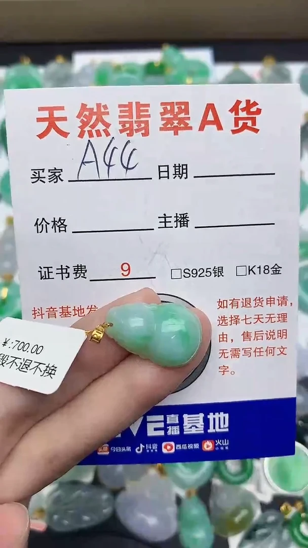 【闪购商品】翡翠颈饰18K金镶嵌1
