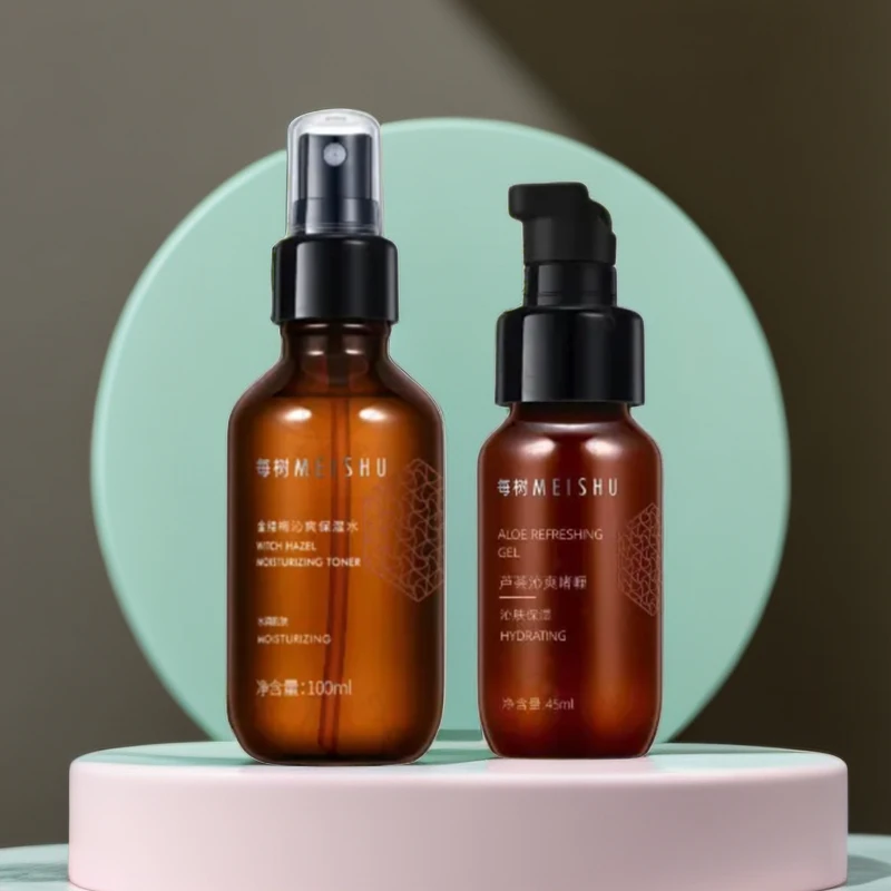 每树MEISHU金缕梅瓶装保湿水芦荟啫喱控油收缩毛孔清爽保湿