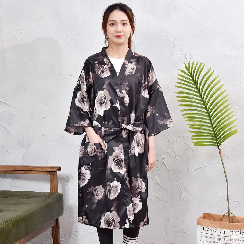 理发店染发衣服护理美发客袍客人穿的和服高档次时尚美容院烫染服