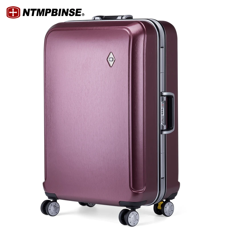 瑞士军刀行李箱女万向轮拉杆箱男密码箱铝框皮箱登机箱网红旅行箱