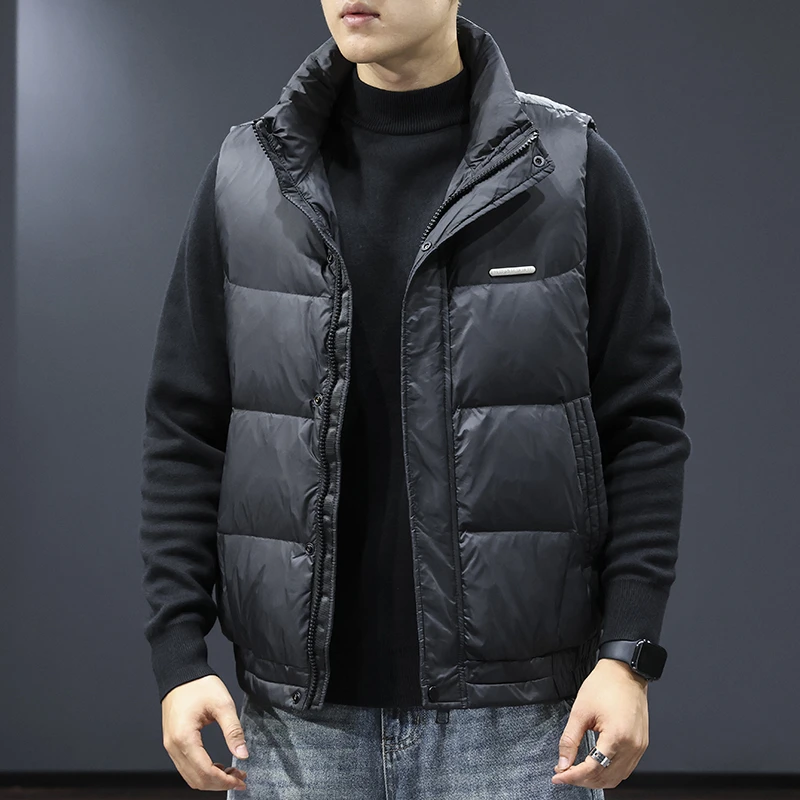 高端羽绒马甲男2024年冬季新款外穿羽绒服痞帅高级感马夹背心外套