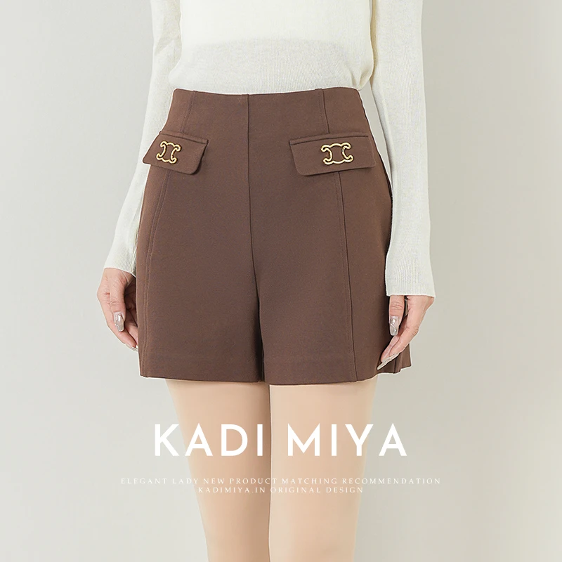 KADIMIYA幂式穿搭简约休闲气质阔腿西装女士短裤A字高腰显瘦时尚