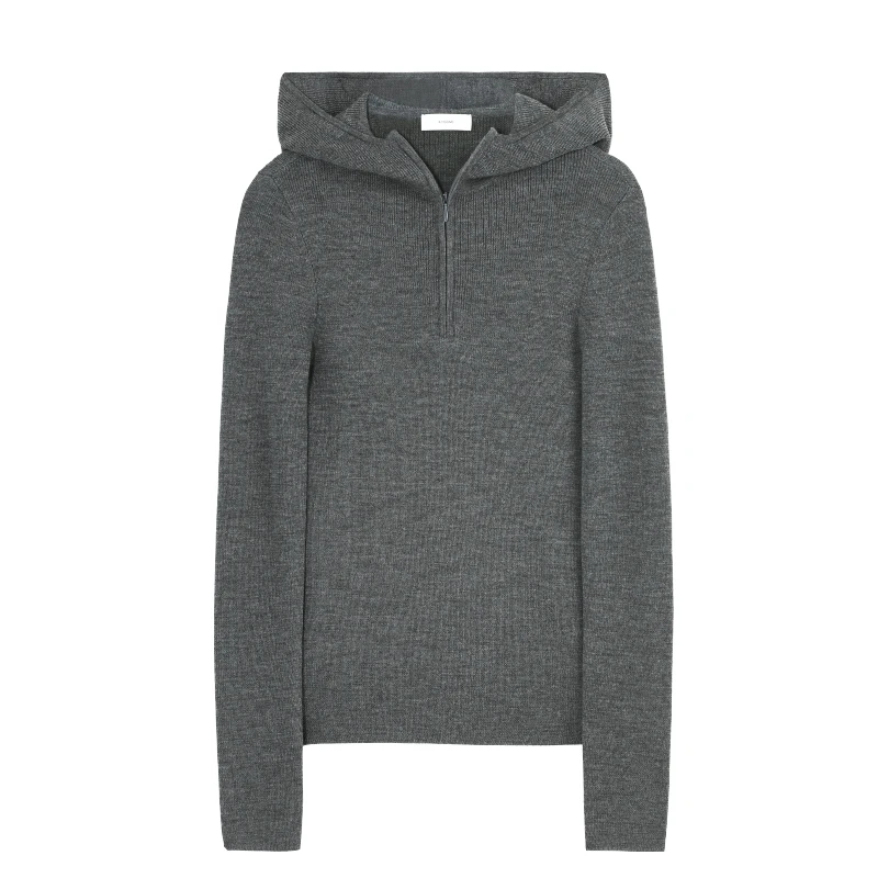 白弓BAIGONG/利索修身百搭连帽毛衣38929X