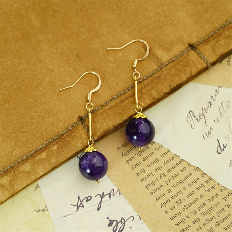 【紫气东来】紫水晶耳环 /多样性发其一